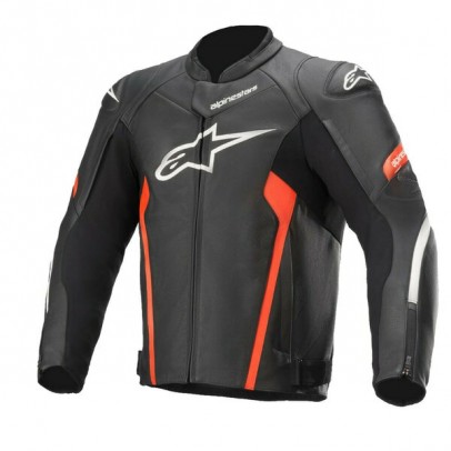 Geaca de piele Alpinestars FASTER V2 - Negru/Rosu