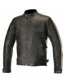 Geaca de piele Alpinestars Oscar Charile Honda Edition - Negru/Bej/Rosu