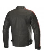 Geaca de piele Alpinestars Oscar Charile Honda Edition - Negru/Bej/Rosu