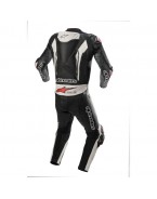 Combinezon de piele 1 piesa ALPINESTARS RACING ABSOLUTE TECH-AIR COMPATIBLE - Negru/Alb