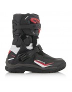 Cizme touring/adventure Alpinestars BELIZE Drystar HONDA - Negru/Alb/Rosu