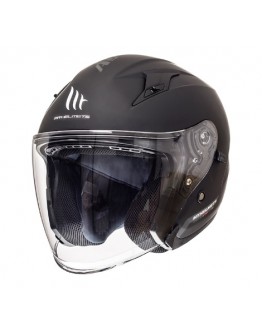 Casca open face motociclete MT Avenue SV negru mat (ochelari soare integrati)