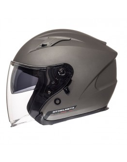 Casca open face motociclete MT Avenue SV titanium mat (ochelari soare integrati)