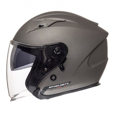 Casca open face motociclete MT Avenue SV titanium mat (ochelari soare integrati)