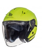 Casca open face motociclete MT Avenue SV galben fluor lucios (ochelari soare integrati)