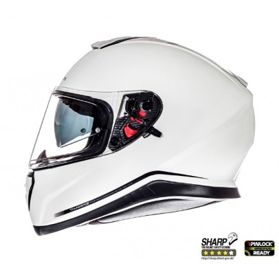 Casca integrala motociclete MT Thunder III SV alb lucios (ochelari soare integrati) - Alb lucios