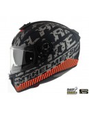 Casca integrala motociclete MT Blade 2 SV Check B2 gri/portocaliu mat (ochelari soare integrati)