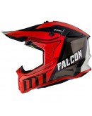 Casca off road MT Falcon Warrior C5 rosu lucios