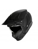 Casca MT Streetfighter SV solid A1 negru mat (ochelari soare integrati) - masca (protectie) barbie si cozoroc detasabile