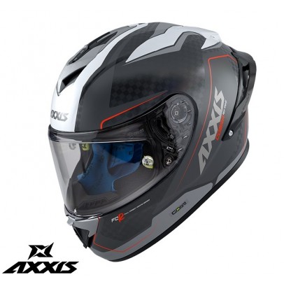 Casca integrala Axxis model Cobra Rage A2 gri lucios carbon - 100% carbon