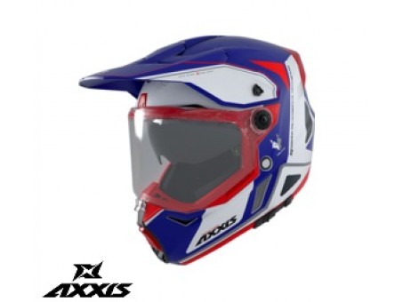 Casca adventure/touring/off road Axxis model Wolf DS Roadrunner C7 albastru mat