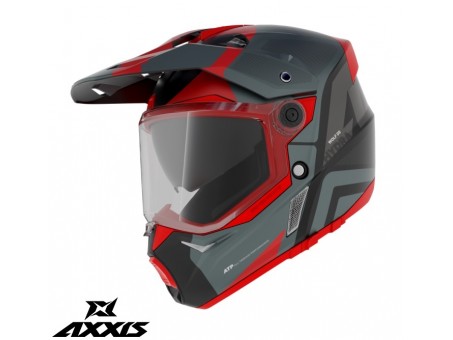 Casca adventure/touring/off road Axxis model Wolf DS Hydra B5 rosu mat