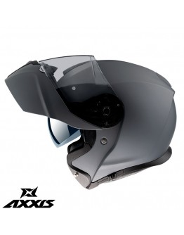 Casca flip-up Axxis model Gecko SV A1 negru mat (ochelari soare integrati)