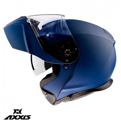 Casca flip-up  Axxis model Gecko SV A7 albastru mat (ochelari soare integrati)