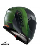 Casca flip-up Axxis model Gecko SV Shield F6 gri verde mat (ochelari soare integrati)