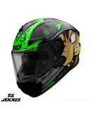 Casca integrala Axxis model Draken S Cosa Nostra B6 verde fluor lucios