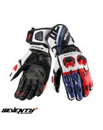 Manusi barbati racing vara Seventy model SD-R12 negru/rosu/albastru