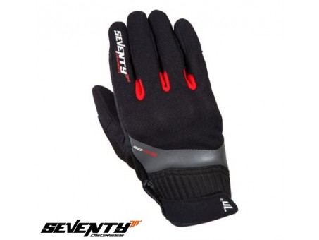 Manusi barbati neopren/piele Urban vara Seventy model SD-C16 negru/rosu