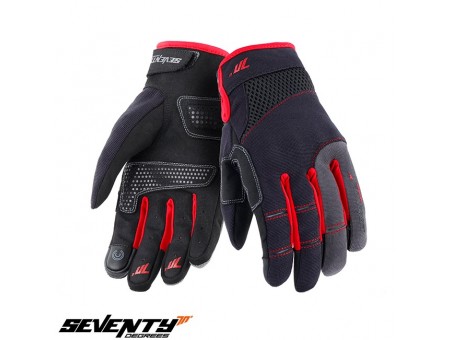 Manusi barbati Urban vara Seventy model SD-C48 negru/rosu - degete tactile