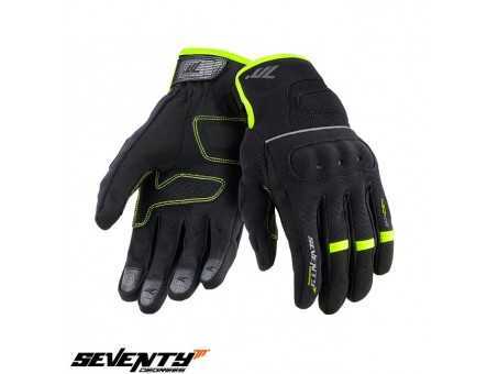 Manusi barbati Urban vara Seventy model SD-C54 negru/galben fluor - degete tactile