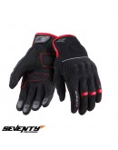 Manusi barbati Urban vara Seventy model SD-C54 negru/rosu - degete tactile