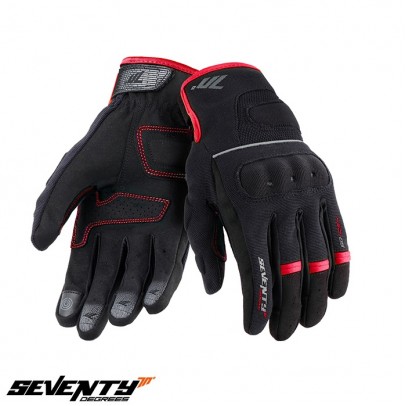 Manusi barbati Urban vara Seventy model SD-C54 negru/rosu - degete tactile