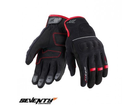 Manusi barbati Urban vara Seventy model SD-C54 negru/rosu - degete tactile