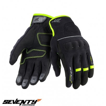 Manusi femei Urban vara Seventy model SD-C56 negru/galben fluor - degete tactile