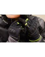 Manusi femei Urban vara Seventy model SD-C56 negru/galben fluor - degete tactile