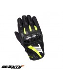 Manusi barbati Racing/Naked vara Seventy model SD-N14 negru/galben - degete tactile