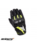 Manusi barbati Racing/Naked vara Seventy model SD-N14 negru/galben - degete tactile