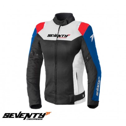 Geaca (jacheta) femei Racing vara Seventy model SD-JR50 negru/rosu/albastru