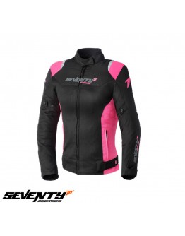 Geaca (jacheta) femei Racing vara Seventy model SD-JR50 negru/roz
