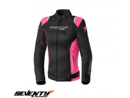 Geaca (jacheta) femei Racing vara Seventy model SD-JR50 negru/roz