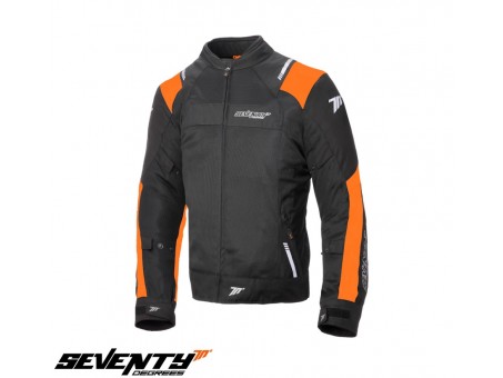 Geaca (jacheta) barbati Racing vara Seventy model SD-JR52 negru/portocaliu