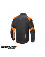 Geaca (jacheta) barbati Racing vara Seventy model SD-JR52 negru/portocaliu