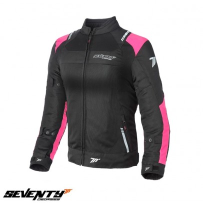 Geaca (jacheta) femei Racing vara Seventy model SD-JR54 negru/roz