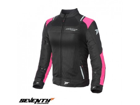 Geaca (jacheta) femei Racing vara Seventy model SD-JR54 negru/roz