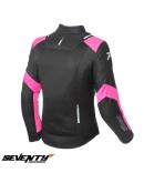 Geaca (jacheta) femei Racing vara Seventy model SD-JR54 negru/roz