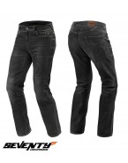 Blugi moto barbati Seventy SD-PJ2 tip Regular fit negru