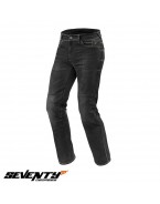 Blugi moto barbati Seventy SD-PJ2 tip Regular fit negru