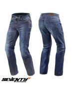 Blugi moto barbati Seventy SD-PJ2 Regular fit albastru