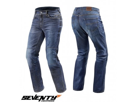 Blugi moto barbati Seventy SD-PJ2 Regular fit albastru