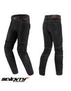 Blugi moto Seventy SD-PJ6 tip Slim fit negru