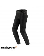 Blugi moto Seventy SD-PJ6 tip Slim fit negru