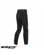 Blugi moto Seventy SD-PJ6 tip Slim fit negru