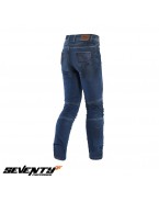 Blugi moto barbati Seventy SD-PJ6 Slim fit albastru