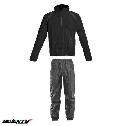 Costum moto ploaie (geaca+pantaloni) Seventy model SD-S1 - negru