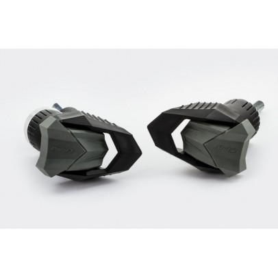 Frame sliders PUIG R19 black with grey rubber