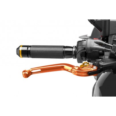 Brake lever without adapter PUIG foldable orange/gold